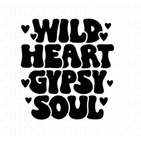 Wild Heart Gypsy Soul Decal, Gypsy Decal, Stay Wild Moon Child Decal, Hippie Decal, Moon Child Decal