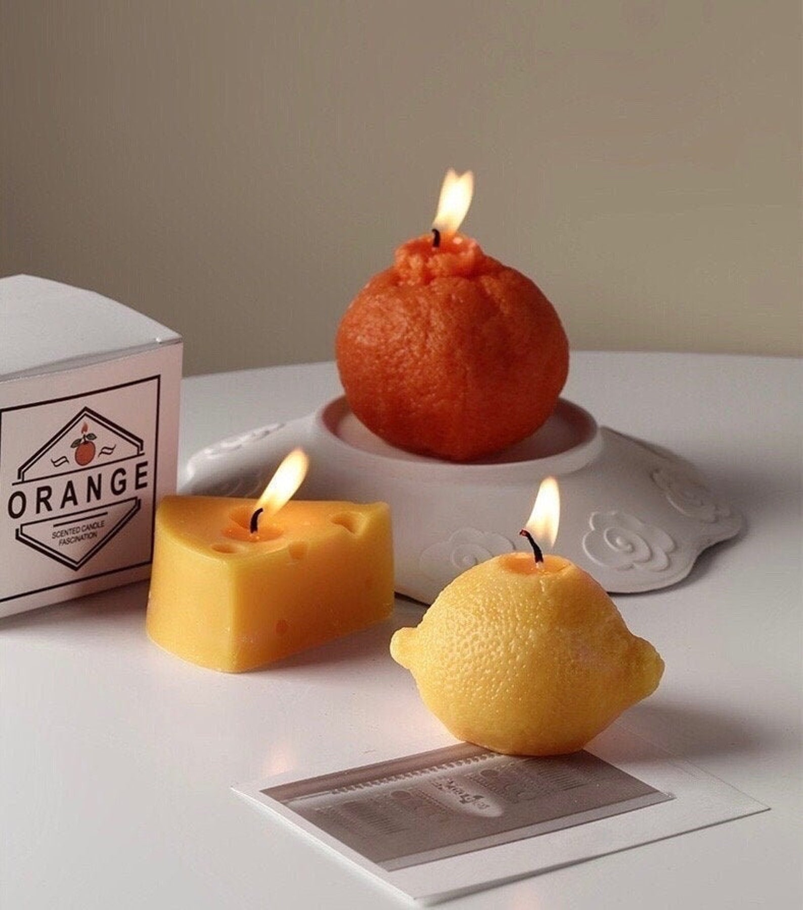 Ugly Orange Candle Lemon Scented Candle Cheese Scented Etsy
