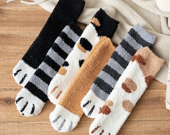 Chartreux Cat Head Cat Paws Pattern Men-Women Adult Ankle Socks Chartreux Cat Head Cat Paws Pattern Men-Women Adult Ankle Socks