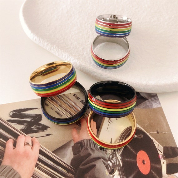 Rainbow Ring Friendship Rings Rings 
