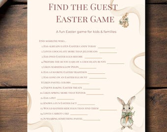 Find the Guest Easter Game Printable | Easter Icebreaker Game | Easter Party Game for Groups | Kids & Family Activity | Instant Download
