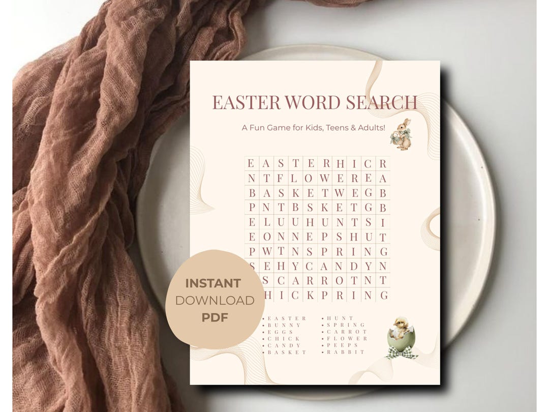 Easter Word Search Printable | Fun Easter Activity for Kids & Families ...