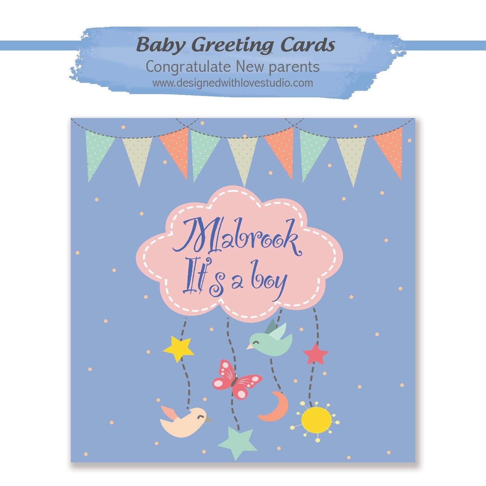 Mabrook It's a Boy Card - Etsy Denmark
