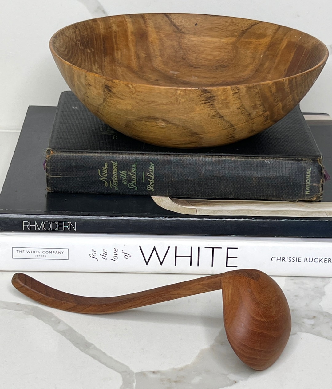 Vintage MCM Teak Wood Ladle Hand Carved Wooden Ladle Spoon Etsy