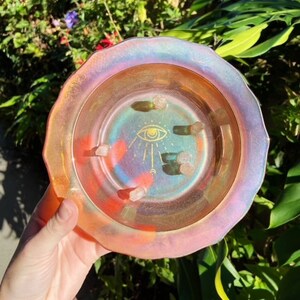 Vassoio portagioie con occhi di cristallo