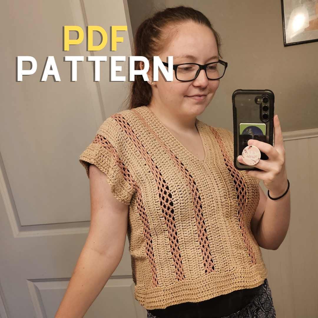 The Panel Top Crochet Pattern - Etsy
