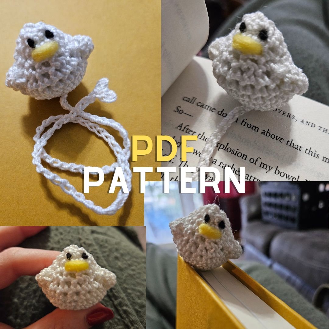 Crochet chicken bookmark pdf pattern etsy