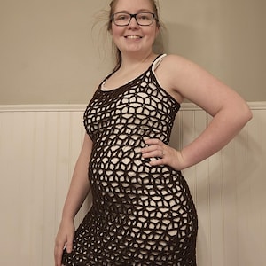Crochet Dress/Swimsuit Cover Up Size Large