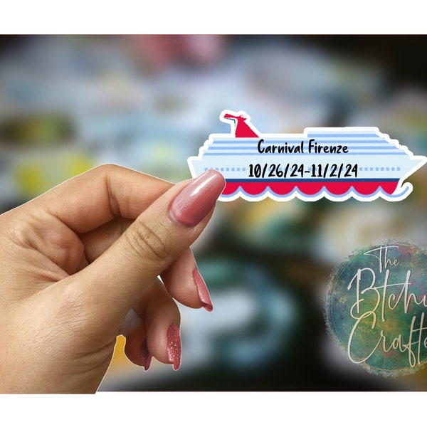 Custom Carnival Cruise Sticker | Carnival Ship Tags | Cruising Tags | Cruise Memories