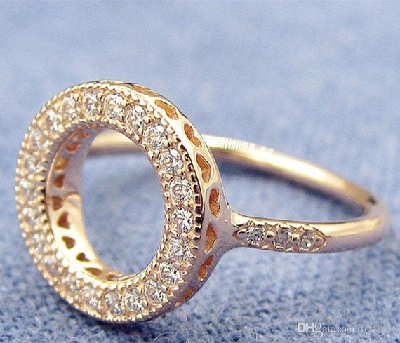 Halo Ring Rose Gold Plated \u0026 CZ Pandora 