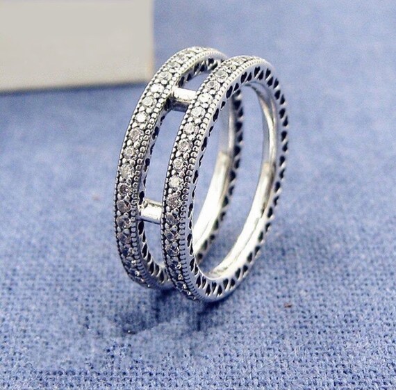 Sparkling Double Halo Ring 100% 925 