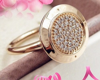 Rose Logo Pavé Ring Signature Pave Ring 