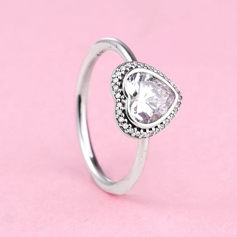 Heart Ring 100% 925 Sterling Silver 