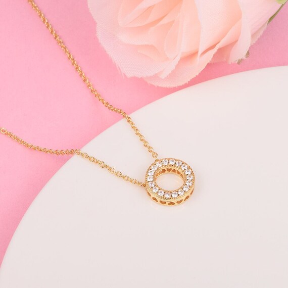 Logo Pavé Circle Collier Necklace 100 
