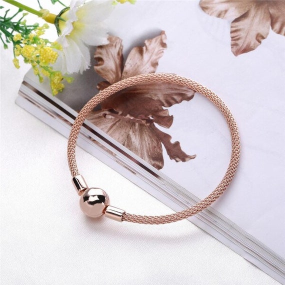 Moments Mesh Bracelet Rose Gold Plated 