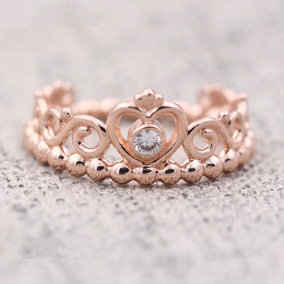 My Princess Tiara Ring Rose Gold Plated 