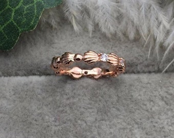 Rose Gold Seashell Ring - Etsy