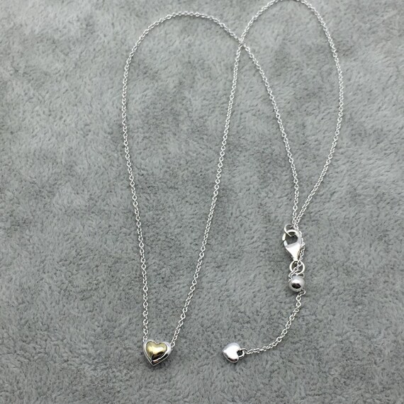 Domed Golden Heart Collier Necklace 