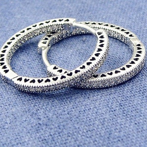 Sparkle and Hearts Hoop Earrings 100 