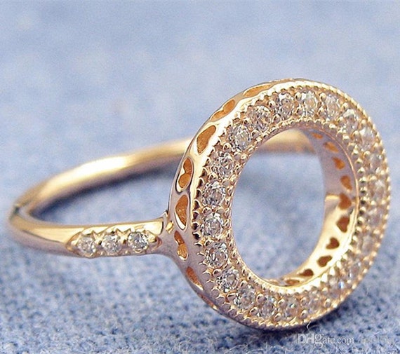 Halo Ring Rose Gold Plated \u0026 CZ Pandora 