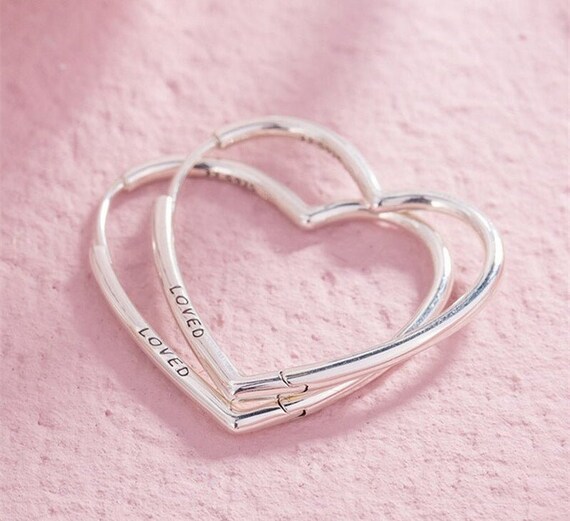 Asymmetric Hearts of Love Hoop Earrings 