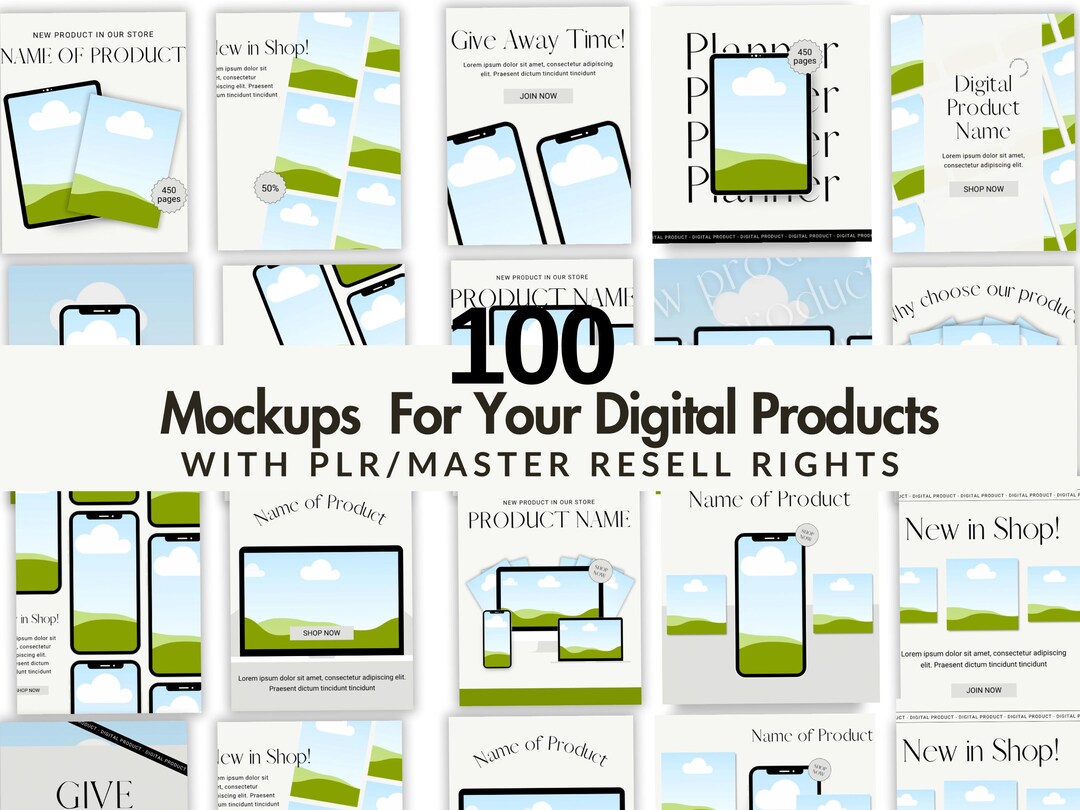 Etsy Listing Mockup Templates for Digital Products, Editable Canva ...