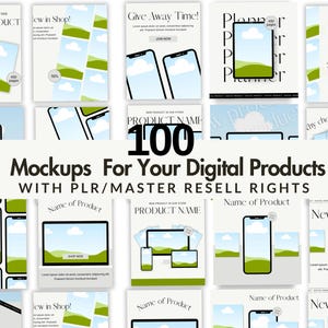 Etsy Listing Mockup-Vorlagen - 100 digitale Produkt-Mockup-Bundle zum Verkauf