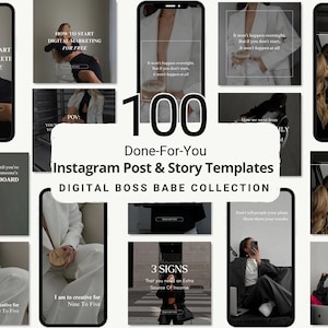 100 Instagram Posts and Matching Stories for Faceless Digital Marketing With Master Resell Rights