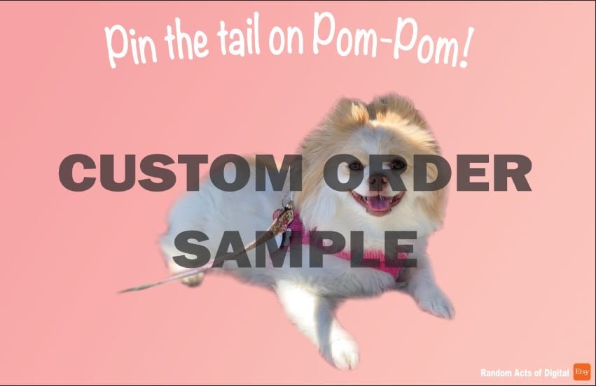 Custom pin the Tail on the Donkey Game digital Etsy