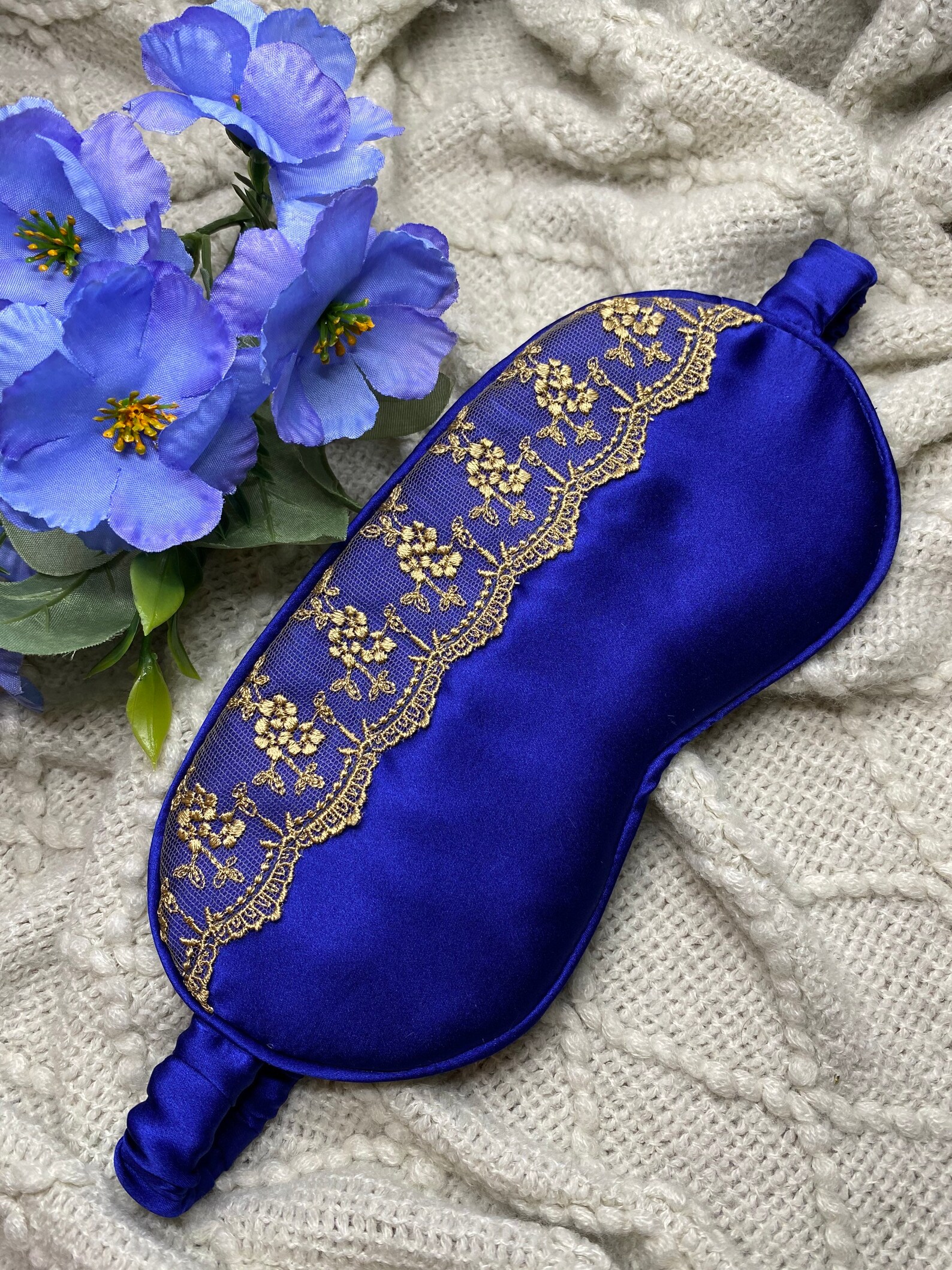 100 Mulberry Silk 16mm Sleep Eye Mask With Lace Applique sleep Eye