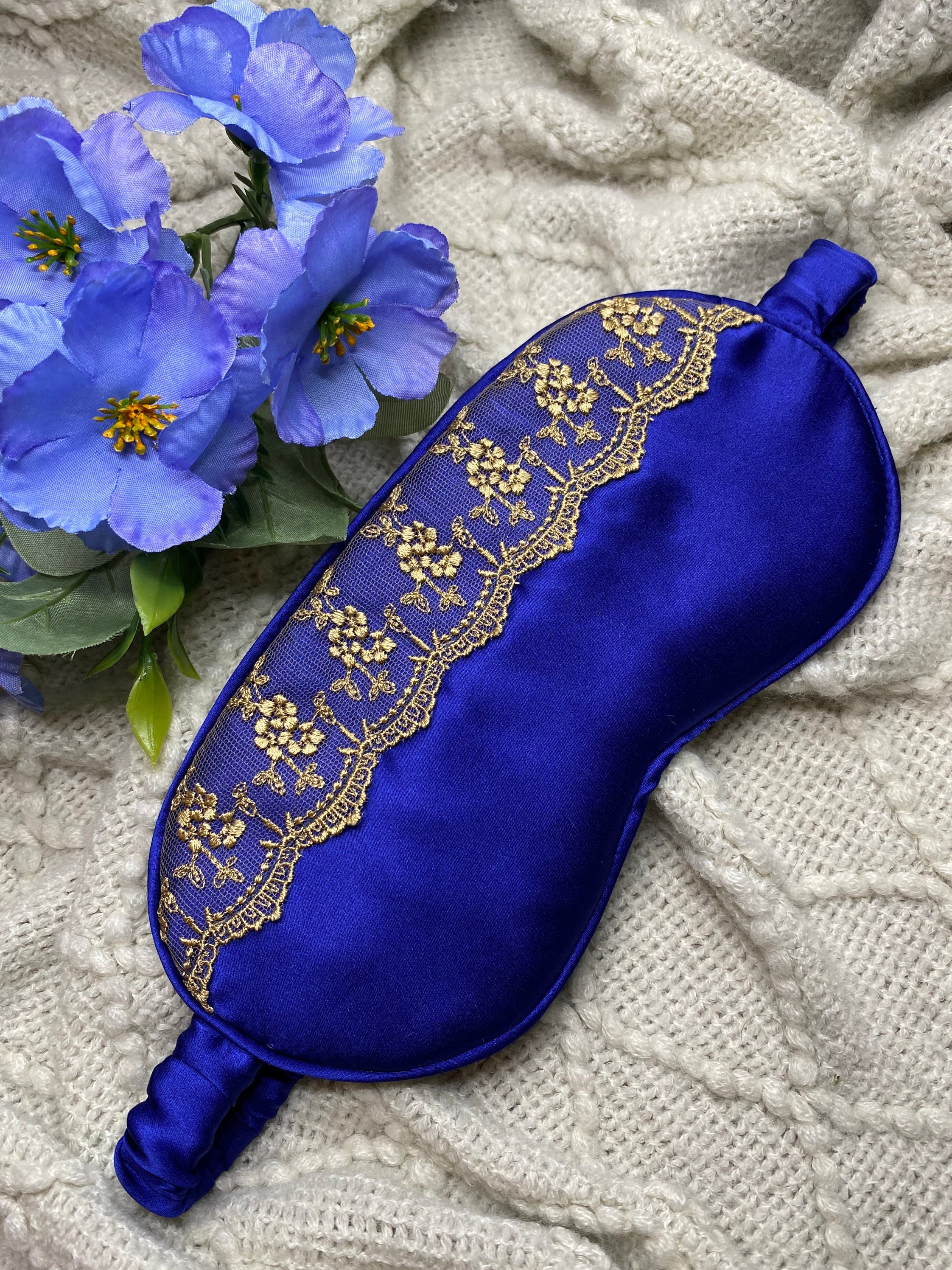 100 Mulberry Silk 16mm Sleep Eye Mask With Lace Applique sleep Eye