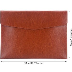 Personalized PU Leather File Folder - Document Holder - Envelope Folder ...
