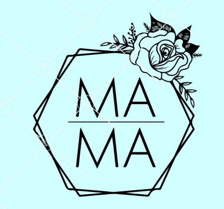 Download Mama floral hexagon svg mama floral svg Mama hexagon svg | Etsy