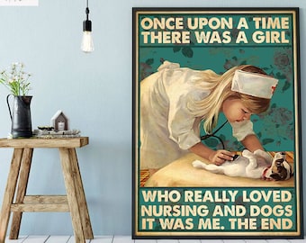Poster In Metallo Con Scritta Once Upon A Time There Was A Girl