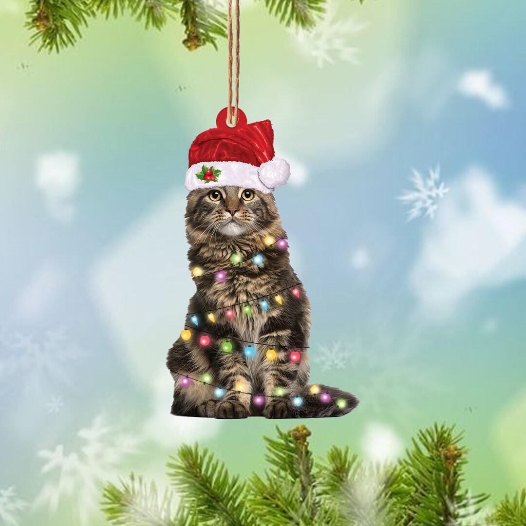 Maine Coon Christmas Ornament 