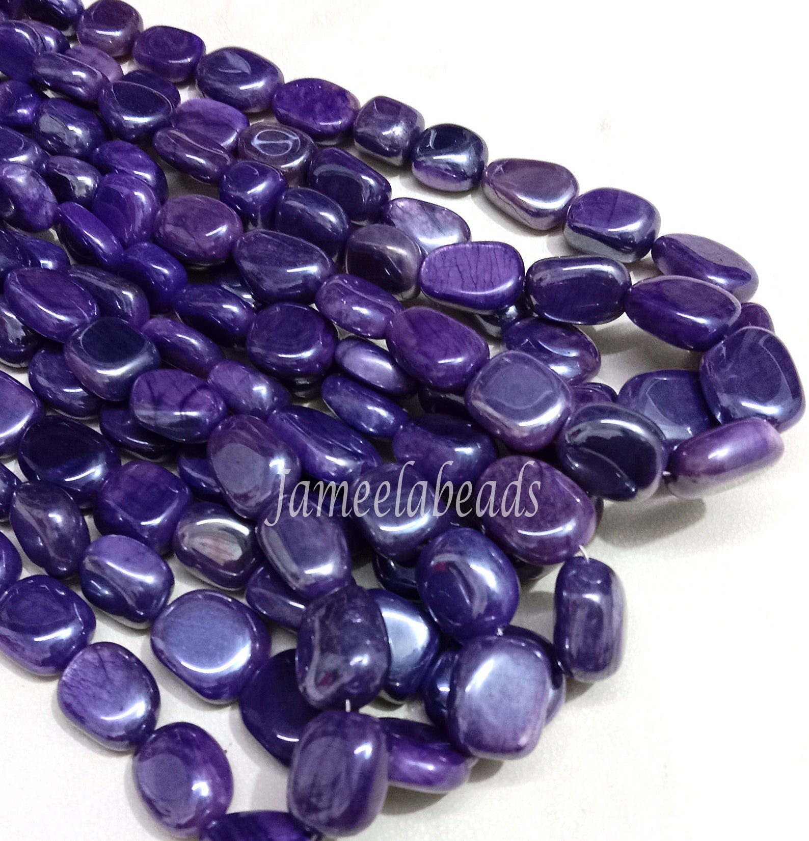 Purple Coted Moonstone Plain Gemstone Beads 6x1011x15mm Etsy