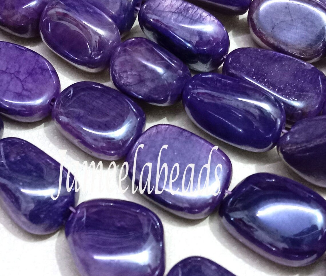 Purple Coted Moonstone Plain Gemstone Beads 6x1011x15mm Etsy