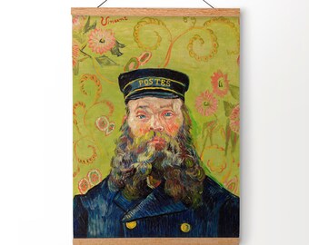 Van Gogh Hanger Frame, Gift Idea, Van Gogh Postman, Joseph Roulin, Van Gogh Canvas Print, Wall Art Framed, Famous Painting, Gift to Friend