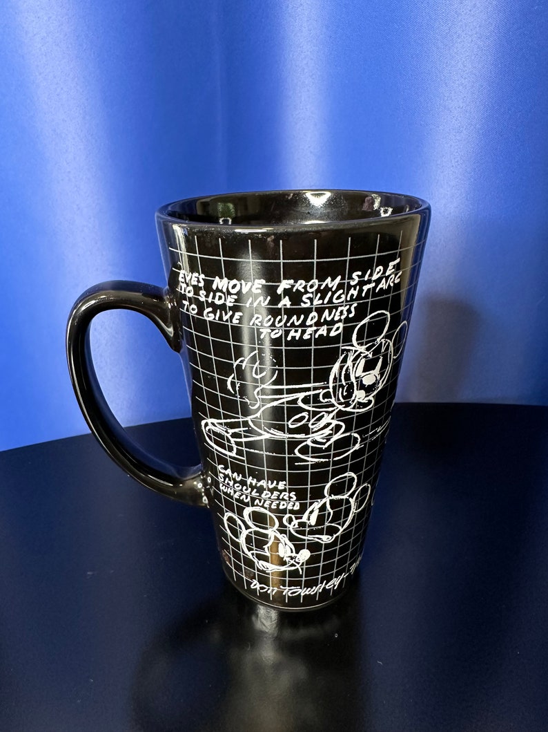 Mickey Mouse Disney Sketchbook White/ Black Coffee Mug Collectable