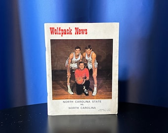 1970 NC State Basketball Program - Wolfpack vs. Tar Heels - January 7, 1970