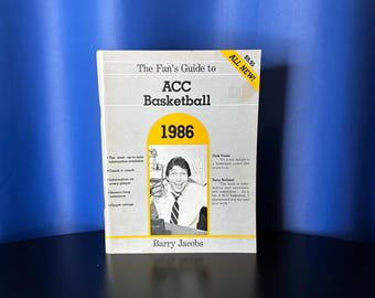 1986 ACC Basketball - The Fan's Guide to ACC Basketball 1986 (168 Pages) - Jim Valvano on Cover - Very Rare! - See description