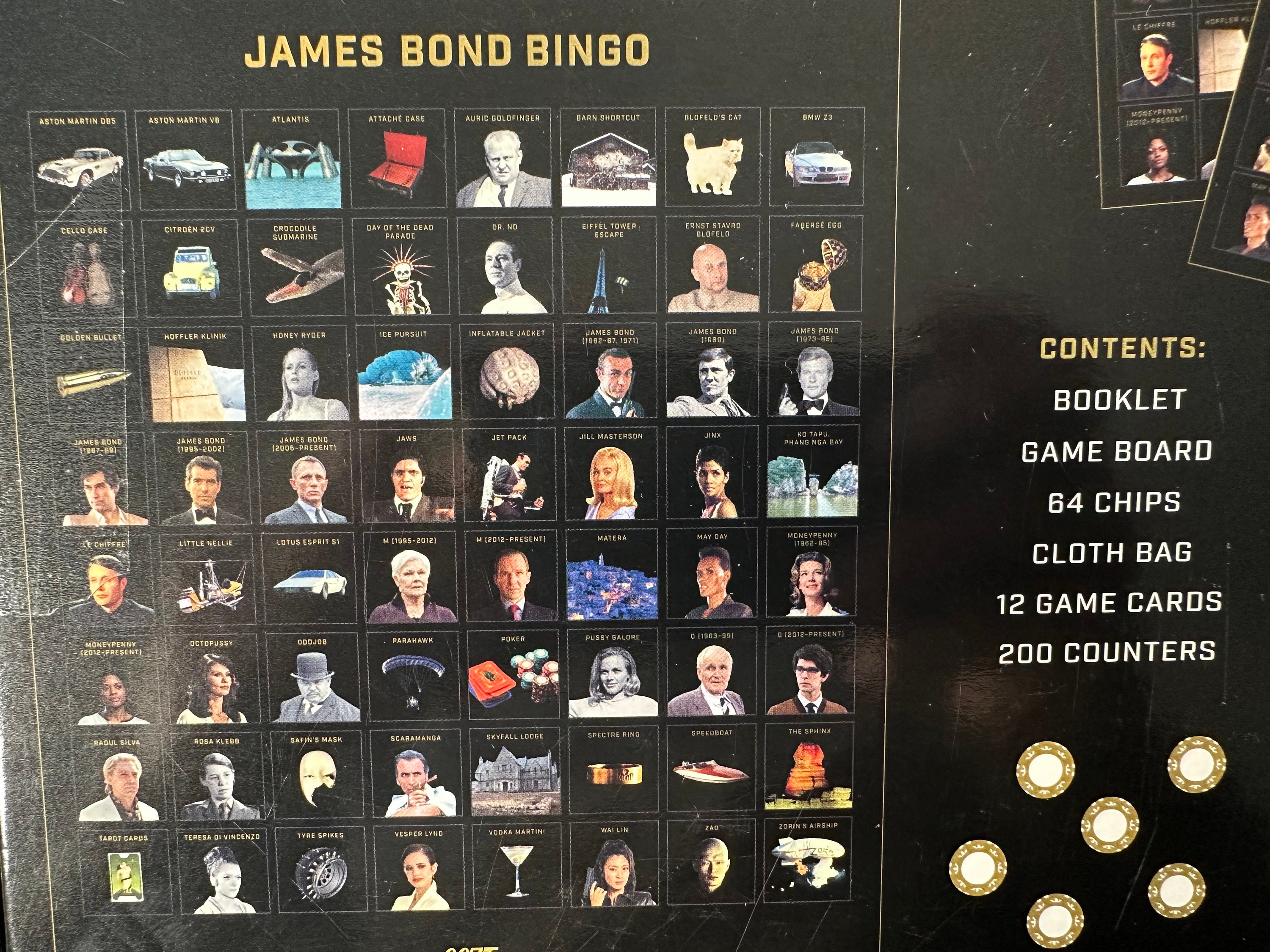James Bond Bingo board Game GREAT Collectible for Any 007 Etsy