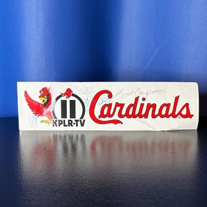 Vintage St Louis Cardinals Bumper Sticker KPLR-TV 11 - Signatures - See details