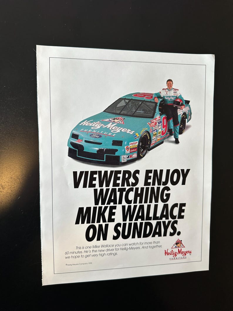 Vintage Print Ads From Magazines -NASCAR Theme Lot of 7 -see ...