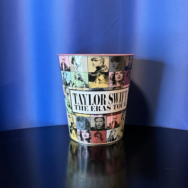 Taylor Swift - Cubo de palomitas de maíz de hojalata - The Eras Tour - Mercancía oficial de teatros