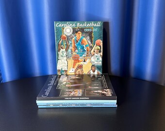 UNC Tar Heels Media Guides (Five): 1993-94, 1994-95, 1995-96, 1996-97, 1998-99