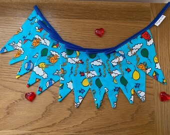 Mr Men/Little Miss and Thomas design Bunting. Great for birthdays, bedroom decoration, garden party decorating or any celebrations!