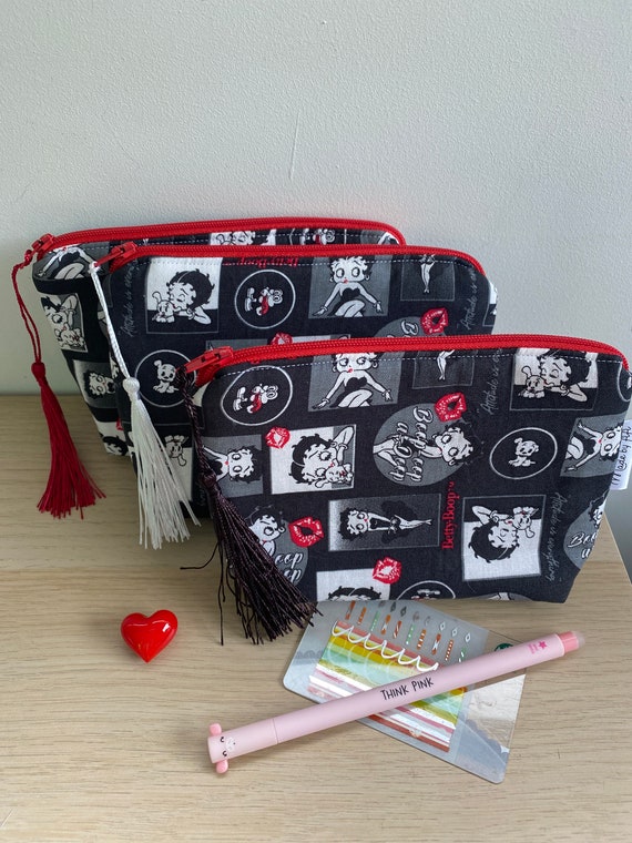 Retro Betty Boop Cosmetic Bag: Handbag Size Toiletry Bag