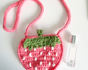 Cute Strawberry handmade crochet bag