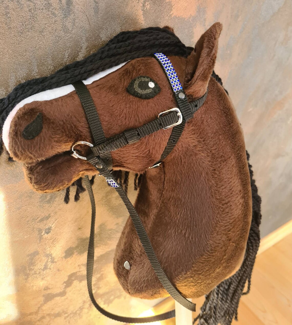 Hobby Horse Trense / Zaumzeug schwarz mit Glitzerstirnriemen Etsy.de